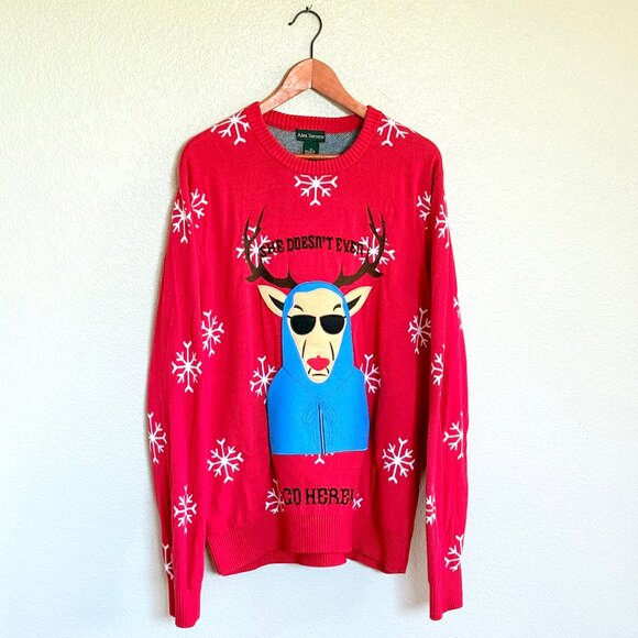 Alex Stevens Mean Girls Damian 100% Cotton Ugly Christmas Sweater Size XL - Picture 6 of 14